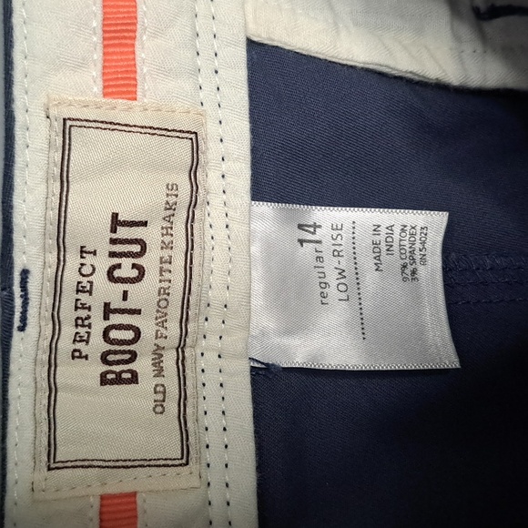 Old Navy Boot Cut Navy Blue Pants #New Inseam:32" Rise:10" 5 Pockets - Picture 5 of 7